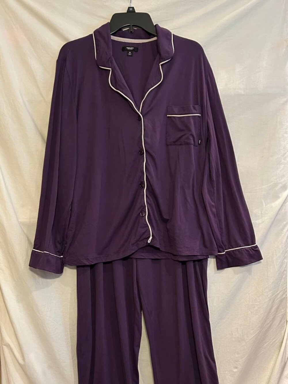 Simply Vera Vera Wang Womens XL Purple Long Sleeve Pants Lounge Pajama Set